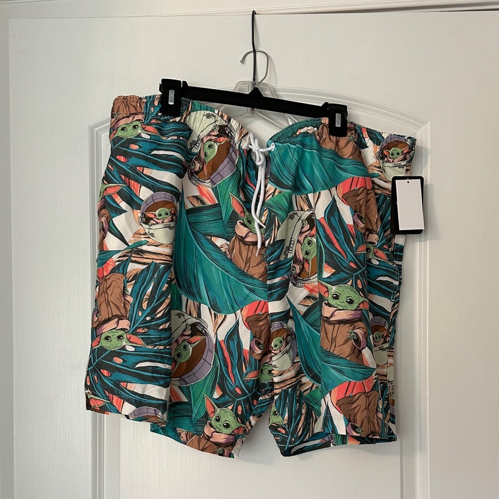 Star Wars Teal and Brown Swim Shorts